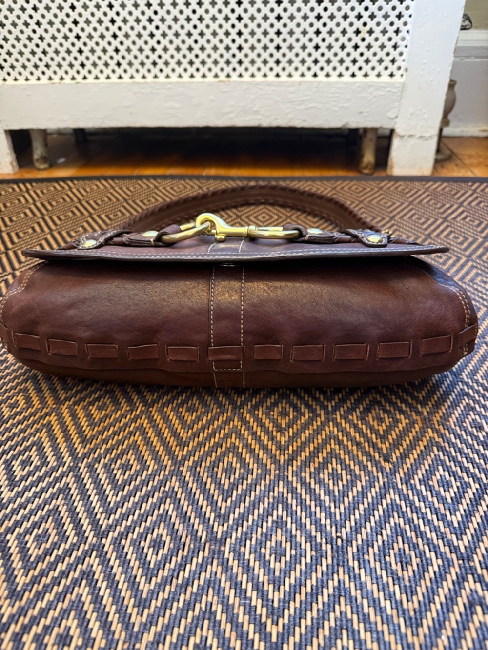 Vintage Y2K coach vachetta whipstitch ergo belted flap 11226 - Picture 7 of 14